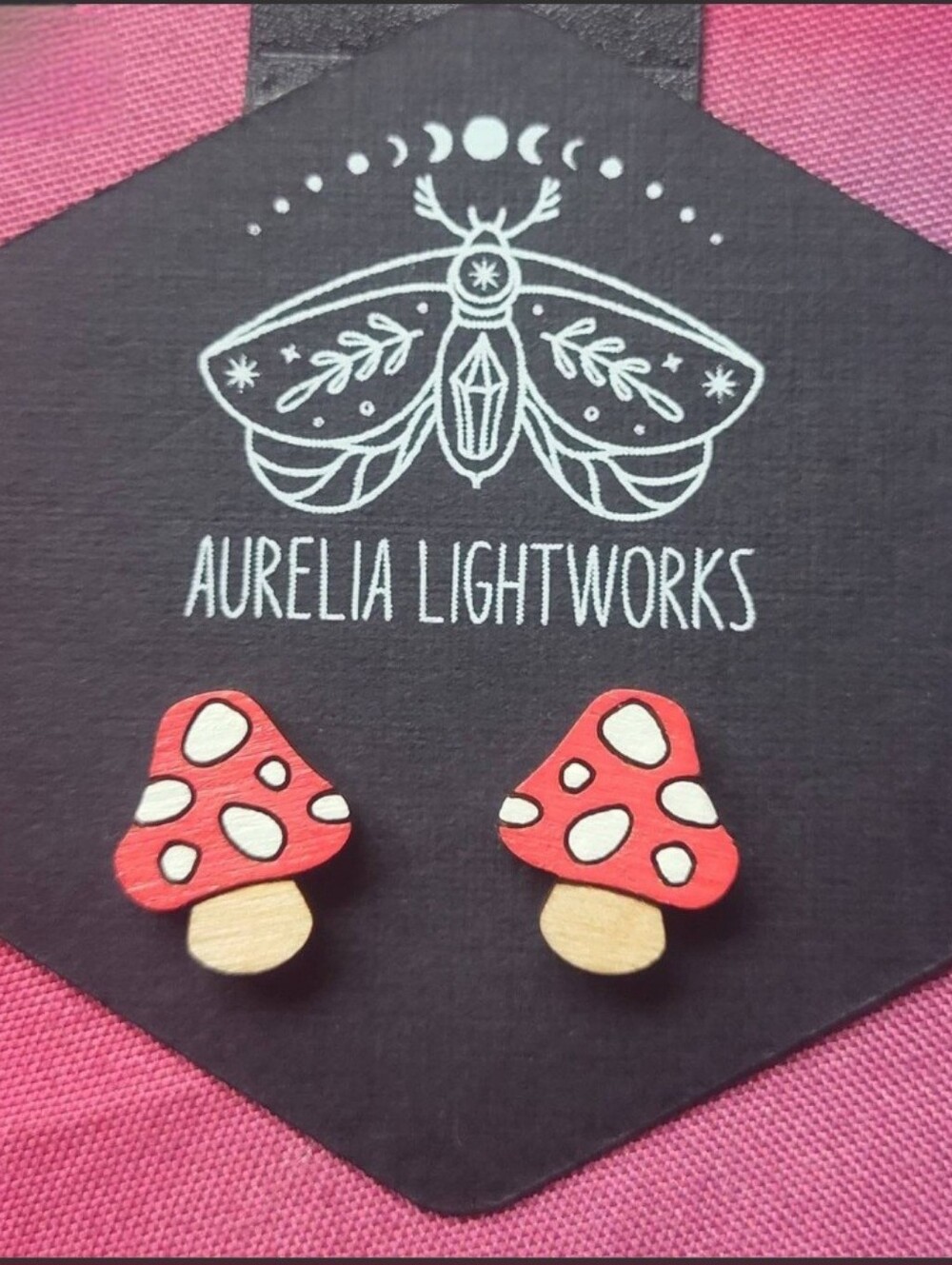 Handmade Mushroom Stud Earrings